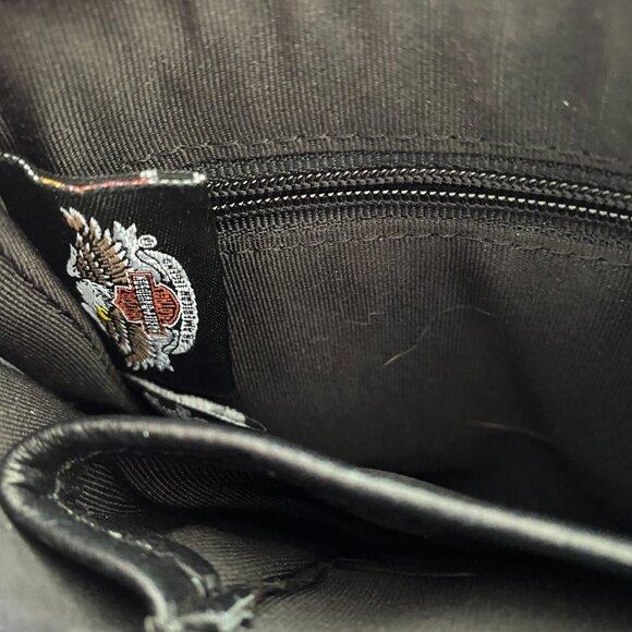 Harley Davidson Black Leather Clip-on Biker Pouch | no chain or strap - Picture 6 of 6